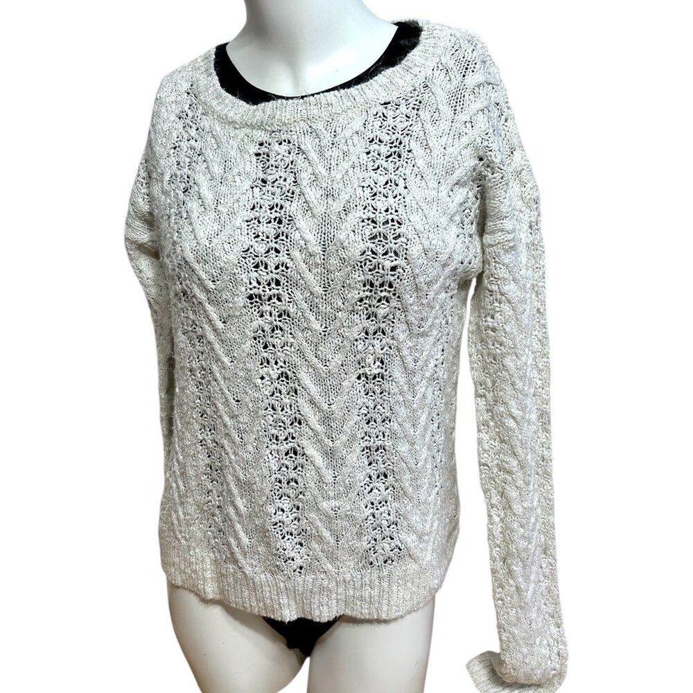 Aéropostale Loose Knit Chevron Sweater size XS Semi-Sheer